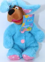 NWT Vintage Warner Bros. Scooby-Doo Easter Bean Bag Blue Easter Bunny Plush Doll