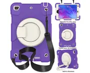 HX Heavy Duty Shockproof Case for iPad Mini 4/5 with Stand-Purple