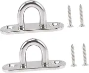 HAKIDZEL 2 Sets Hammock Fixing Tray Accessories Hook Hammock Mount Heavy Duty Swing Hooks Heavy Duty Swing Hanger Silver Stainless Steel 304