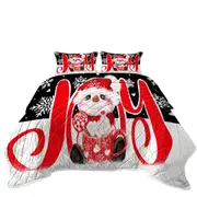 Christmas Joy Snowman Hot Cocoa Mug Coverlet
