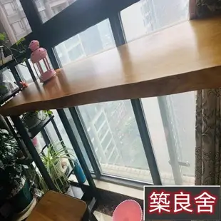 免運【實木吧臺桌】實木吧臺桌傢用陽臺靠墻窄桌子長條桌奶茶店酒吧高腳桌椅組閤商用高腳桌 餐桌 吧檯椅 吧檯桌 長條桌