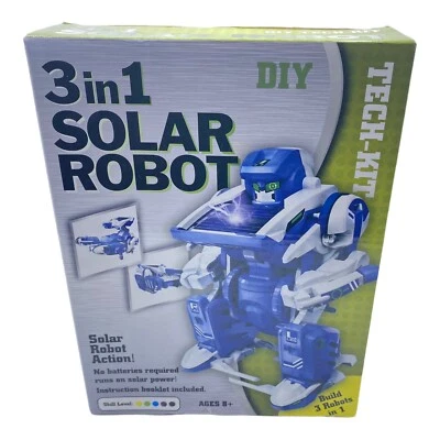 Tech Kit 3 In 1 Solar Robot Build 3 Robots In 1 DIY Ages 8+