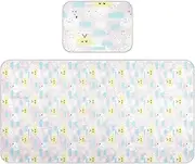 Cartoon Cute Pastel Clouds Cooling Baby Bed Mattress 28" x 52" Washable Bed Pads for Adults for Baby&Toddler