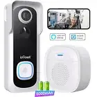 ieGeek WiFi Video Doorbell Camera Wireless Door Bell with Chime Ringer, Alexa