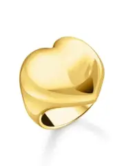 Thomas Sabo TR2471-413-39-58 Bold - Gold-plated Ring in Heart Shape Ladies