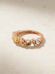 [Suzanne Kalan] Suzanne Kalan - 18-karat Rose Gold, Diamond And Sapphire Ring - 6 1/2 6 1/2 Gold