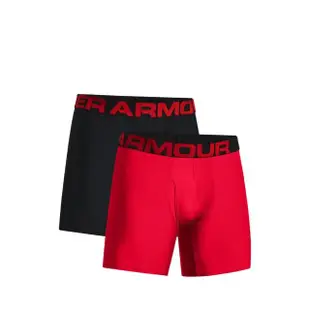 【UNDER ARMOUR】UA 男 Tech 6吋四角褲 2入_1363619-600(紅/黑)