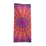 Oriental Purplish Orange Mandala Beach Towels