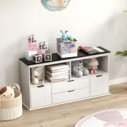 CostwayStorage Cabinet Display Shelf with Blackboard Top for Kids Room