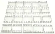 Lego 20 New Trans-Clear Panels 1 x 4 x 3 with Side Supports Hollow Studs Pieces