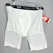 McDavid MD737-02-32 HEX THUDD Padded Compression Short White 5 Pad SMALL