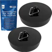 Lertenys Universal Plugs, Set of 2, Sink Stopper for Drain 1-3/4", 44 to 42 mm, Sink Plugs for Sewers, Drain Stopper for Bathtub, Kitchen, Bathroo...