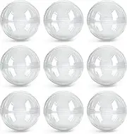 Vending Machine Capsules - 3" Empty Plastic Capsules - 14 Pcs Toy Capsule - Clear Round Large Easter Eggs - Bath Bombs Molds - Party Favors Pinata Stuffers DIY Craft Supplies