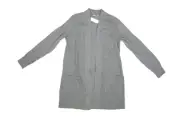 Gap Long Open Front Cardigan Sweater Light Heather Grey Open Front Womens S