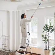 Costway4-Step Ladder with Convenient Handgrip and Anti-Slip Pedal for Home/Garden