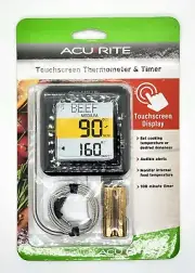New AcuRite 00398W1 Touchscreen Digital Meat Thermometer & Timer with Probes