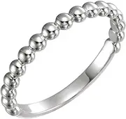 [JewelryWeb] 14k White Gold Stackable Ring Size 6.5-Stackable-Ring for Women