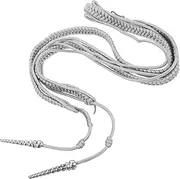 [FOMIYES] Band Security Shoulder Straps Hat Cord Epaulettes Gold Epaulettes Shoulder Gold Metal Epaulet Aiguillettes Cord Professional Uniform Epaulets Clothing Accessories Rope Grey