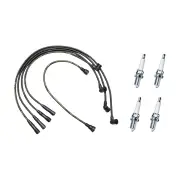 Bosch Ignition Leads + 4 x Denso Iridium TT Spark Plugs for Mitsubishi Sigma GH