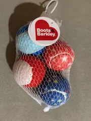 DOG TOYS 4 Pack TENNIS BALLS Boots & Barkley NWT Rubber Fetch Chase 4th July 2"