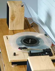 CR6043A NA Brio Bluetooth Turntable Shelf System with Speakers Natural