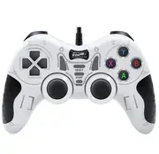Gamepad BLACK White Wired Handle for Gaming TV / Computer PC Joystick PS3 Controller with Vibration Effect White-Wired