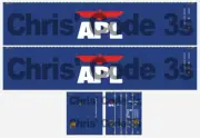 Code 3 Adhesive Vinyl Trailer Decal - APL Container - 1/50 1/76 1/148