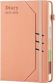 Academic Calendar 2025 2026 Page A Day A5 Mid Year 2025/26 Days Per Page Daily Planner Organiser July 2025 to June 2026 Productivity Diary with Pocket Pink