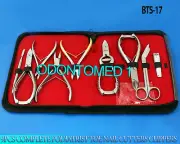 9pcs Complete Podiatrist Toe Nail Cutters Clippers Ingrown Variety Tools Bts-17
