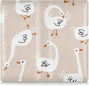 [Amooorous] Cartoon Cute White Duck Premium Leather Toursuit car registration and insurance card holder Auto Truck Comparment Accessories Case for Cards, Essential Document, Driver License Vehicle, Cartoon cute