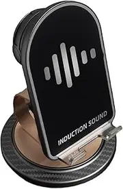 Phone Holder with Speaker, 360° Rotation Inductive Connection Stand, for Watching Videos, Live Streaming, Study, Dorm, Office, Desk, Hands- Viewing, Entertainment, (235g)