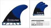 Carbon Fiber Honeycomb Hybrid Futures Style Surfboard Fin - Blue Black - C3