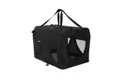 Portable Soft Dog Cage Crate Carrier XXXL BLACK