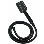WELS 4 Star 7.5L/M Matt Black 3 Function Handheld Shower Head Spray + 1.5m Hose