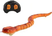 Ufurty Realistic Remote Control RC Snake Toy Fast Moving 30" Long Simulation Fake Rattlesnake Robotic Toy Animal Crawlers Battery Power Snake Controller Detachable Snake Scary Trick Toy for Kids