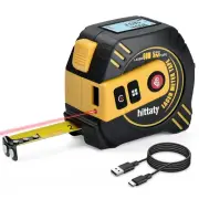 2 in 1 Laser Tape Measure, 197 Ft Laser Measuring Tool & 16 Ft Measuring Tape Se