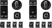 14Pc Window Headlight Fuel Gas Switch Set for Golf 5 6 for