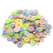 500-600 Pcs Resin Buttons Assorted Sizes Craft Buttons Mixed Color Manual But...