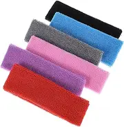 [Minkissy] 6 Pcs Sweat Absorbent Sports Headbands for Yoga Running and Fitness Elastic Durable Multi Color Headbands Light for Active Lifestyles