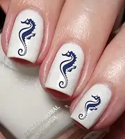 Seahorse Nail Art Decal Sticker