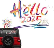 New Years Glass Decals | Hello 2025 Static Decal,Spring Festival Glass Decor, New Year Window Stickers for Home School
