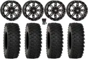 High Lifter HL22 14" Wheels Machined 28" ATX470 Tires Polaris Ranger XP 9/1K