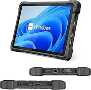 [HEIGAOLAPC] Rugged Tablet,10.1 Inch FHD Windows Tablet 16000mAh Large Battery Fingerprint 8GB RAM/128GB ROM IP68K Rear+Front Camera GPS Sim 4G USB3.0 WiFi GPS BT4.2