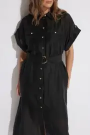 Decjuba MAXINE MIDI SHIRT DRESS Size 8 RRP $149.95 CURRENT SEASON