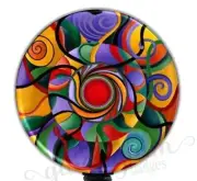 Mandala Retractable Badge Holder, Mandala Badge Clip, Mandala Lanyard ID GG1285