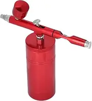 0.3 Mm Mini Air Compressor Spray Gun 7cc Capacity Multi-Purpose-Airbrush Set for Craft Cake Decorating Art Painting Nail (Red)