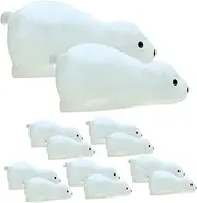 ERINGOGO 12Pcs Luminous Bear Figurines Adorable Glow The Dark Garden Statues for DIY Decor Moss Micro Landscape Ornaments Cute Bear Decorations for Home and Lawn