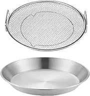 Oil Drip Filter Tray - Frying Oil Drain Rack | Frying Net Oil Snack Containers | Mesh Filtering Basket With Tray | Oil Drip Filter, Air Fryer Accessories, Kitchen Draining Cooling Rack For Vegetable D