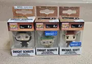 3 Funko Pocket Pops - The Office - Michael Scott Dwight Schrute Keychain-Walmart