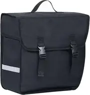 'vidaXL Single Pannier Bike Bag, Waterproof, 21L, Durable 600D Polyester, Black, Easy Mounting- Ideal for Long Cycling Trips